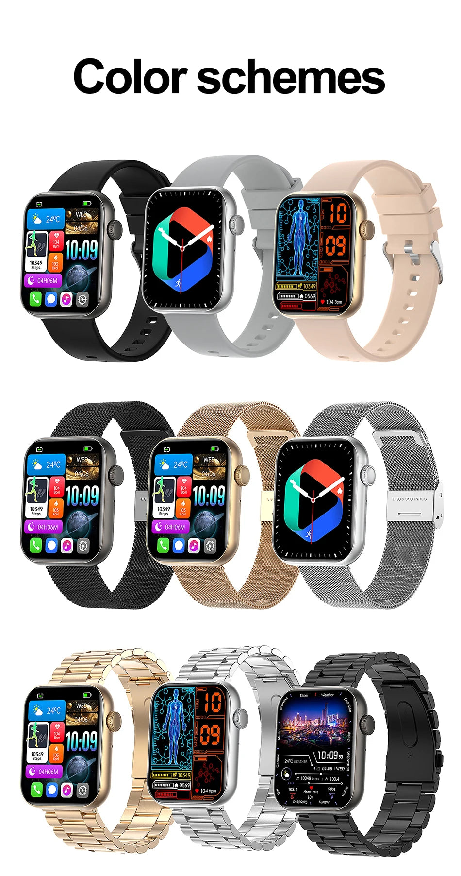 2025 New For XIAOMI Smart Watch Full Touch Screen Bluetooth Call Heart Rate Waterproof Watches Sports Bracelet Smartwatch Women