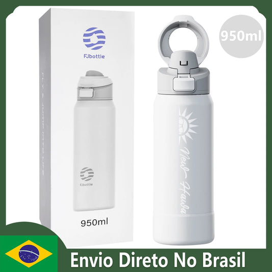 Stainless Steel Thermal Sports Water Bottle with Magnetic Phone Holder 950ml