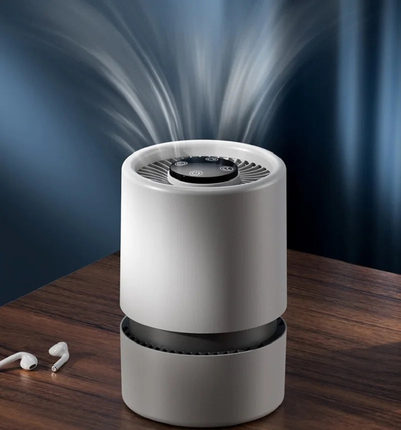 Desktop Air Purifier With HEPA Filter Portable Air Cleaner Odor Remover Air Freshener for Bedroom Office Mini Air Purifier PM2.5