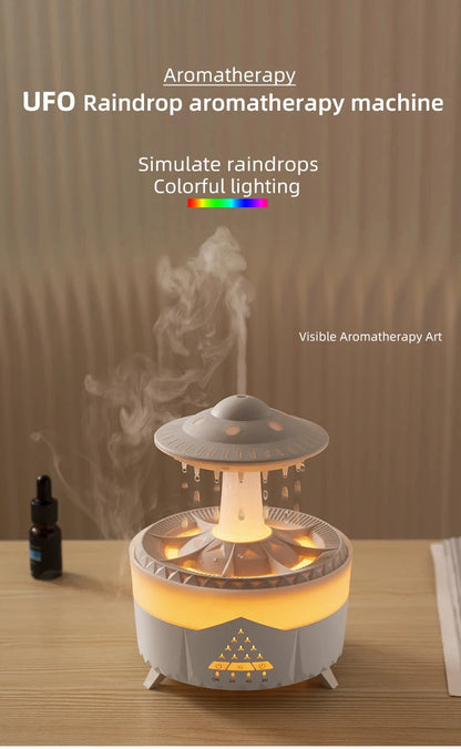 Rain Cloud Night Light Humidifier With Raining Water Drop Sound And 7 Color Led Light Essential Oil Diffuser Aromatherapy