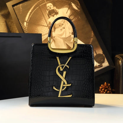 High-grade light luxury handbag New Autumn and Winter fashion Tote bag women's crocodile print single shoulder crossbodybag