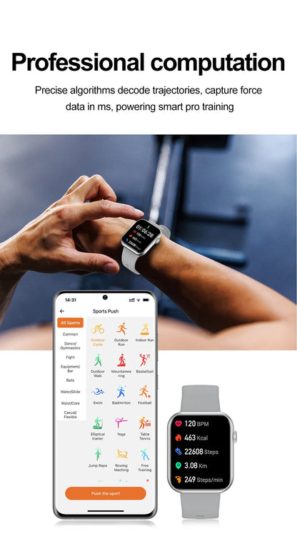 2025 New For XIAOMI Smart Watch Full Touch Screen Bluetooth Call Heart Rate Waterproof Watches Sports Bracelet Smartwatch Women