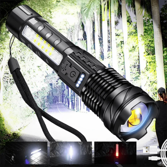 Strong Light Flashlight Charging, Long Endurance, Outdoor Multifunctional Long-range Illumination, Flashlight with Work Light