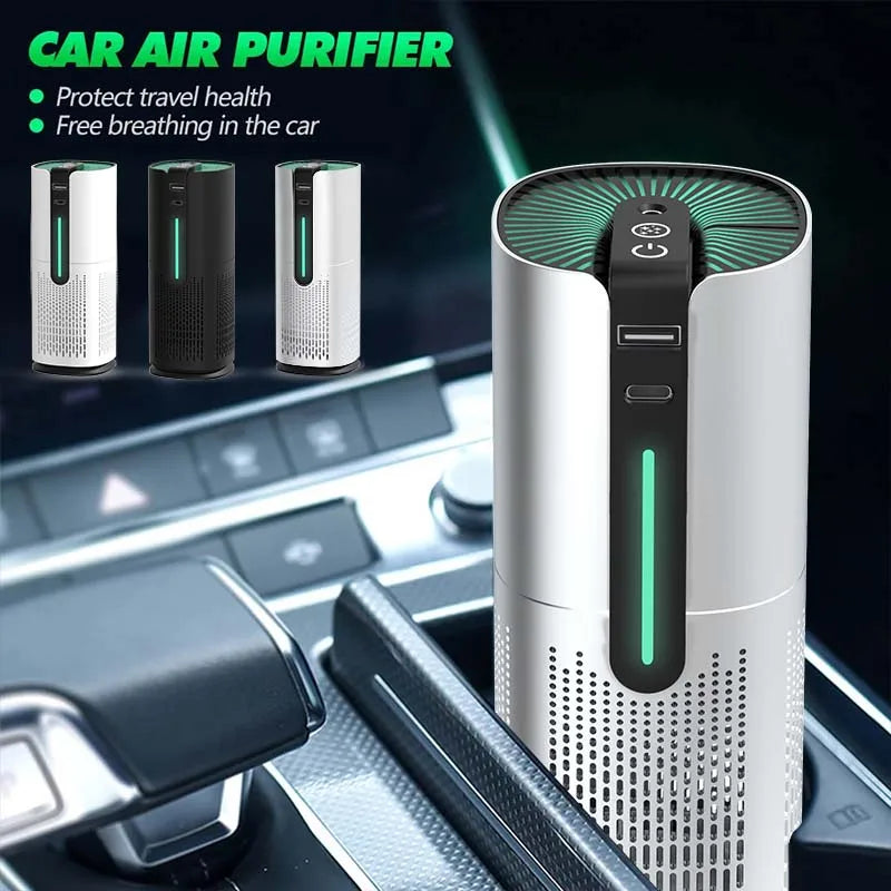 Small Ionic Smoke Absorber Plasma Negative Anion Generator Vehicle Purification Purifier Ionizer Mini Car  Air Cleaner