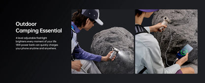 JISULIFE Handheld Fan Ultra 2, Powerful Turbo Jet Fan, 100 Speeds, 9000mAh Rechargeable Battery, LED Display, Outdoor Camping