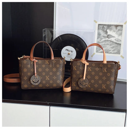 Classic Leather Tote Bag For Ladies, Shoulder Strap And Spacious, Elegant Popular Handbag By Luxury Brand For Women