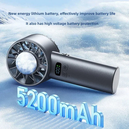 5200mAh Portable mini Fan 100 Wind Speeds Instant Cooling with Ice Mode Handheld fan USB Rechargeable electric fans Camping Fan