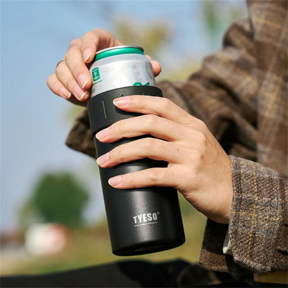 TYESO 12/18oz Stainless Steel Insulated Beer Bottle & Can Cooler Coke beer mug Keep Warm/Cold Double Wall Beverage Cooler Cup