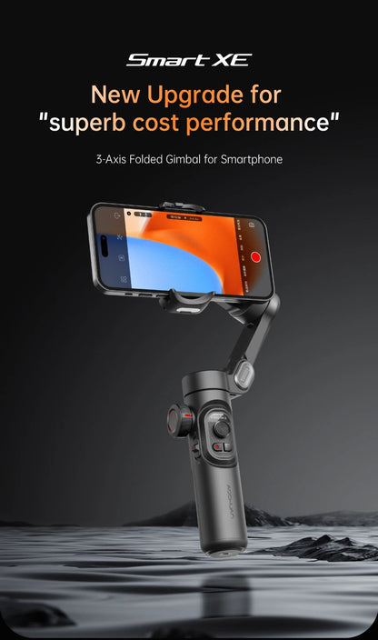 AOCHUAN 3-Axis Handheld Gimbal Stabilizer for Smartphone with Fill Light for iPhone Android Face Tracking Vlog