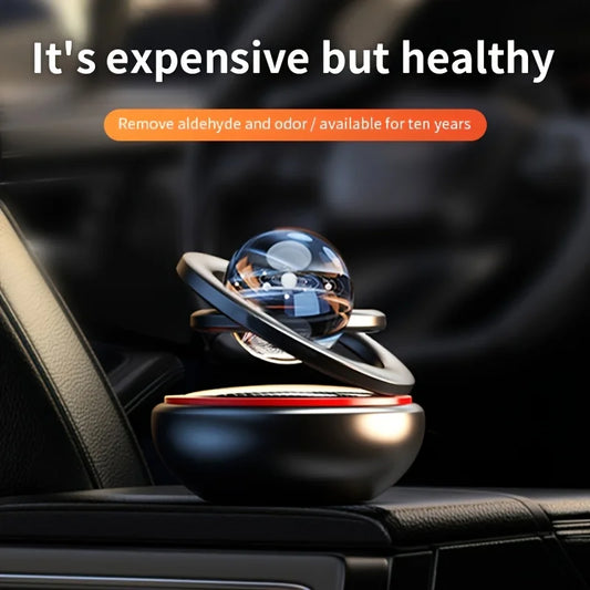 Car Air Freshener Solar Energy Air Purifier for Car Interior Autorotation Decoration Perfume Diffuser Interplanetary Suspension
