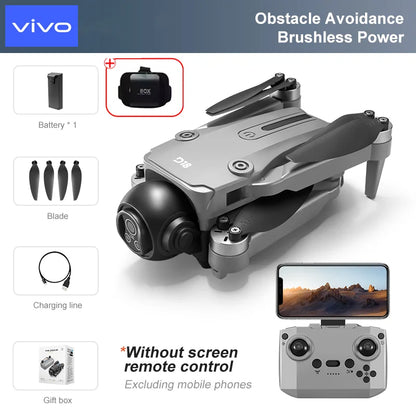 VIVO D18 Drone 8K Aerial HD Dual Camera Photography Intelligent Obstacle Avoidance Brushless Power 5G WIFI GPS Return VR Drone