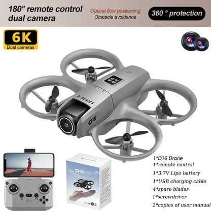 2025 NEW D16 Mini Drone 8K WIFI GPS Professional HD Aerial Photography Remote Control Aircraft HD Dual Camera Quadcopter Toy UAV