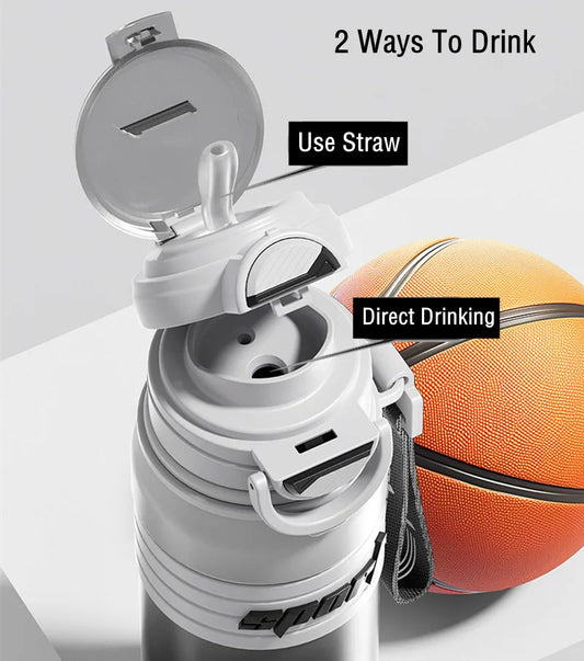 680ml Double Stainless Steel Sport Vacuum Flask With Straw Coffee Tea Thermos Mug Gym Fitness Thermal Bottle Travel Tumbler