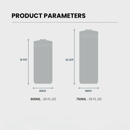 Tyeso French Press Thermoses Travel Mug 304 Stainless Steel Portable Cold Brew Coffee Maker Tea Infuser Double-Wall Insulated