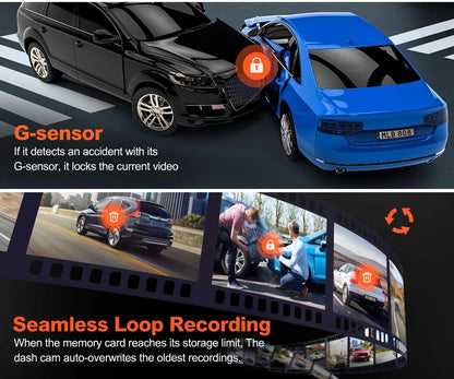 4K Dash Cam WIFI GPS Car DVR 2.5K Rear Camera Video Drive Recorder Dashcam Register Mini Black Box 24H Monitoring Night Vision