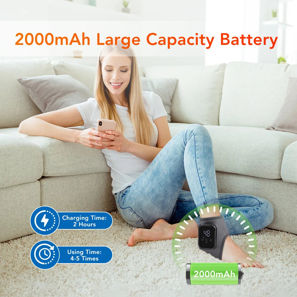 ChiJiaoDr Electric Heating Ankle Care Home Massager Foot Therapy Hot Compress Pain Relief Rehabilitation Protective Equipment