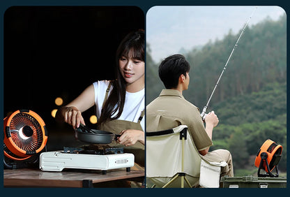 20000mAh Camping Fan Rechargeable Portable Outdoor Camping Ceiling Fan Wireless Tent Fan with Hook and Light Air Circulators