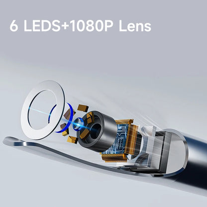 Visual Ear Cleaner Camera WIFI Ear Pick Waterproof 6LEDs Ear Sticks HD1080P 4.2MM Digital Ear Wax Removal Kits Ear Spoons Case