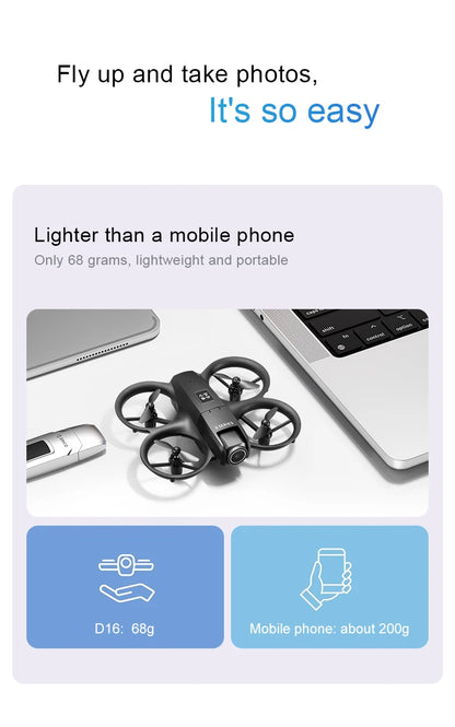 2025 NEW D16 Mini Drone 8K WIFI GPS Professional HD Aerial Photography Remote Control Aircraft HD Dual Camera Quadcopter Toy UAV