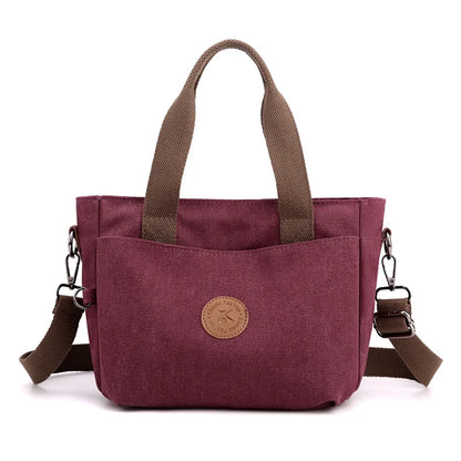 2025 NEW Top-Handle Bag For Women Shoulder CrossBody Bag Vintage Canvas Ladies Tote Messenger Bag Small Female Travel Handbag