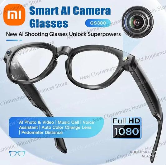Xiaomi GS380 Smart Glasses With Camera 200W Pixels Auto Colour Change Lens Bluetooth Glasses Listen to music Shooting Sunglasses