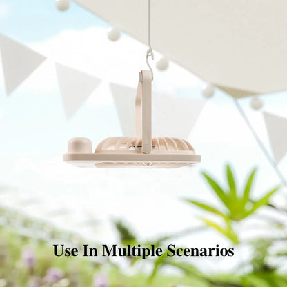 Desktop Fan Portable Fan Rechargeable  5-Speed Adjustment 180° Rotating Foldable Fan With Battery Digital Display Noise-Free Fan