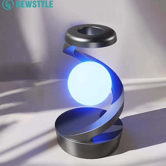 LED 360° Rotating Night Light With Wireless Charger Cordless Desk Lamp