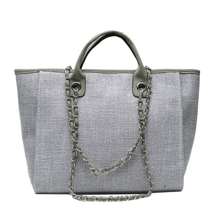 Fashion Make Up Designer Big Women's New Korean Fashion Casual Large Capacity Shoulder Crossbody Chain Tote Bag