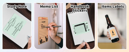 T02 Portable Printer Phomemo Mini Sticker Printer Self-adhesive Labels Inkless Sticker Printer for Journal, Notes, Photo, DIY