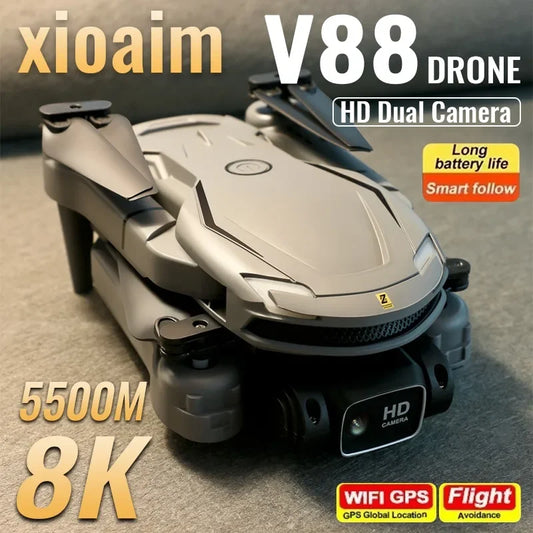 Xiaomi V88 Drone 8K 5G GPS Professional HD Aerial Photography Remote Control Aircraft HD Dual Camera Quadcopter 4k Drone