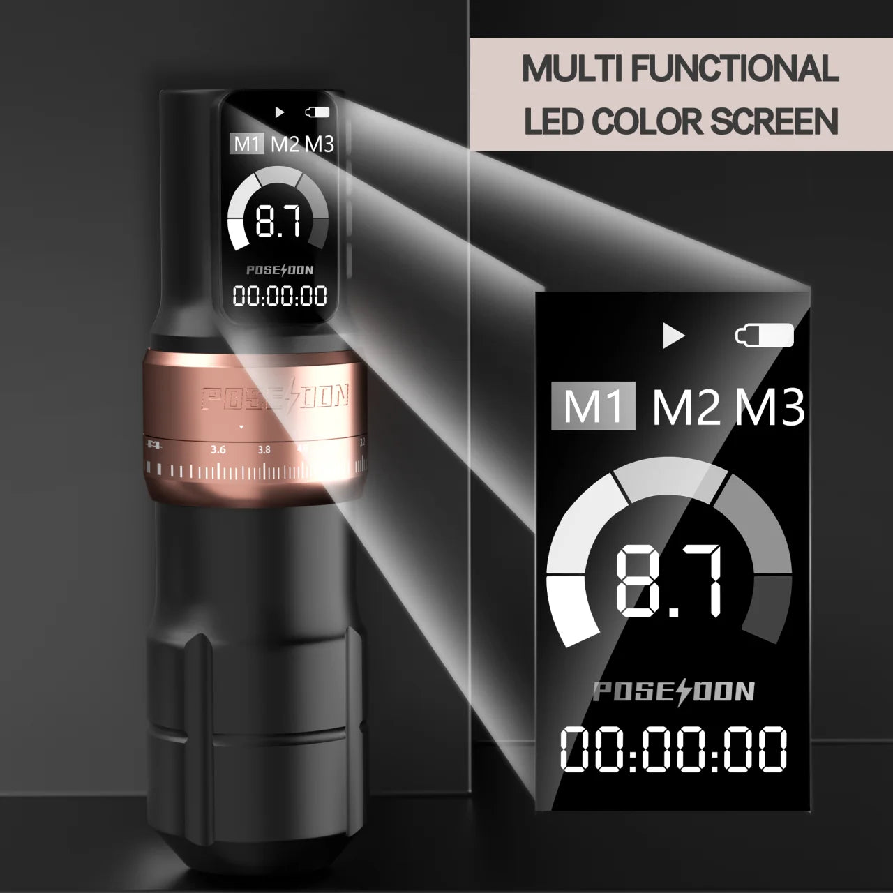 Tattoo Kit POSEIDON New Adjustable Tattoo Pen Kit For Permanent Makeup Tattoo Machine Kit Hot Sale Wireless Tattoo Gun Kit