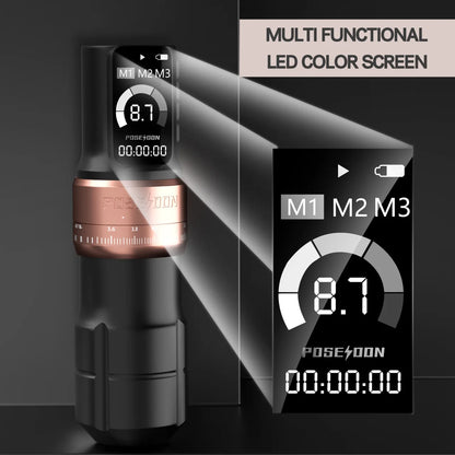 Tattoo Kit POSEIDON New Adjustable Tattoo Pen Kit For Permanent Makeup Tattoo Machine Kit Hot Sale Wireless Tattoo Gun Kit