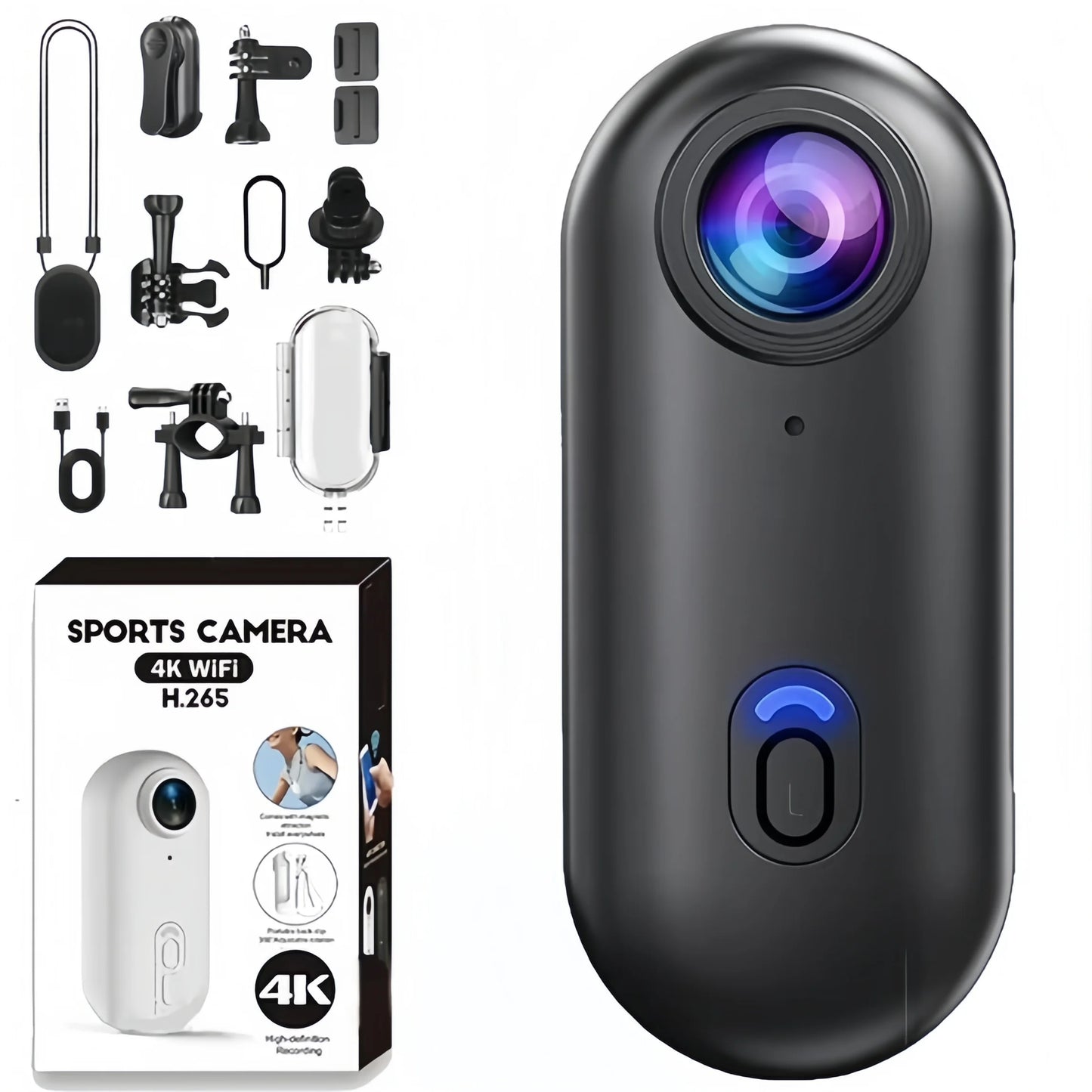 4K Thumb Action Camera Pocket POV Cam Portable Body Recording Wearable Camera WiFi Waterproof Mini Camera