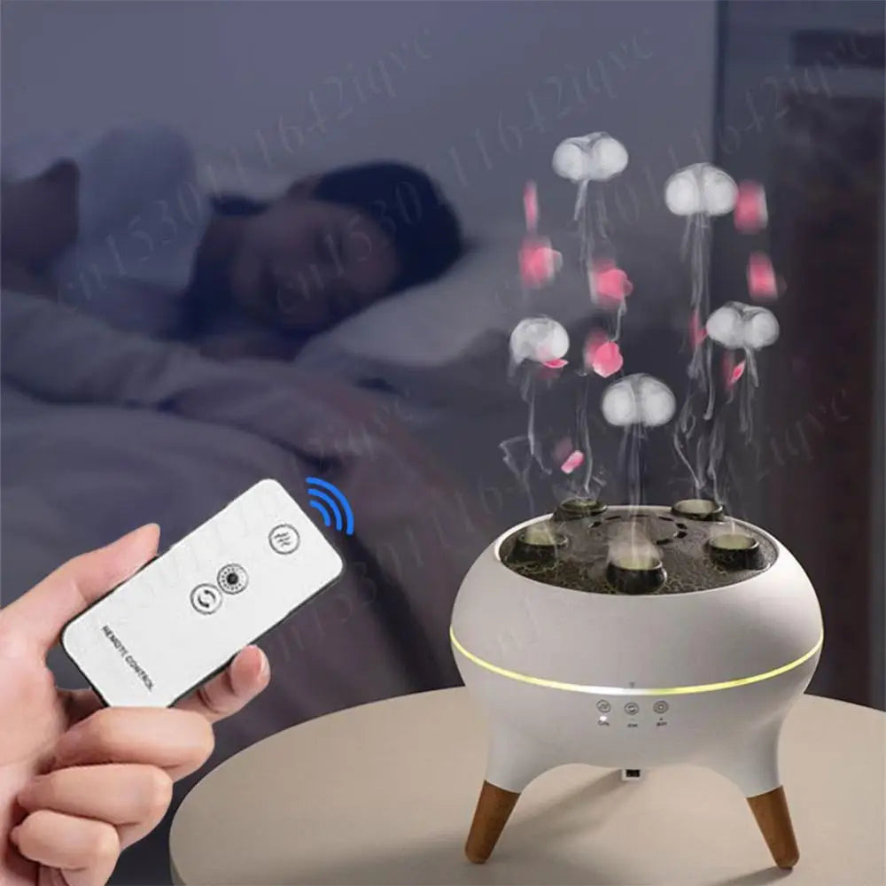 Dynamic Jellyfish Air Humidifier Essential Oil Diffuser with Colorful Night Lights Aromatherapy Diffuser for Home Bedroom Office