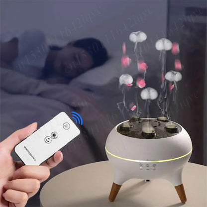 Dynamic Jellyfish Air Humidifier Essential Oil Diffuser with Colorful Night Lights Aromatherapy Diffuser for Home Bedroom Office