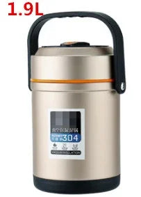 304 Thermal insulation Thermos Food Container Lunch Box Stainless Steel School Bento Box Storage Portable rice box Dinnerware