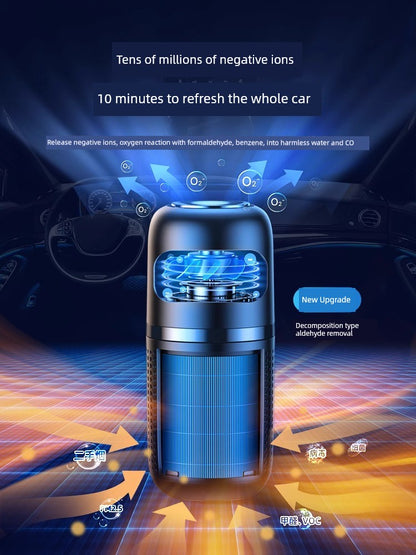 Car Air Purifier New Car Wireless Odor Elimination Formaldehyde Removal Car Spray Aroma Diffuser Cup Holder