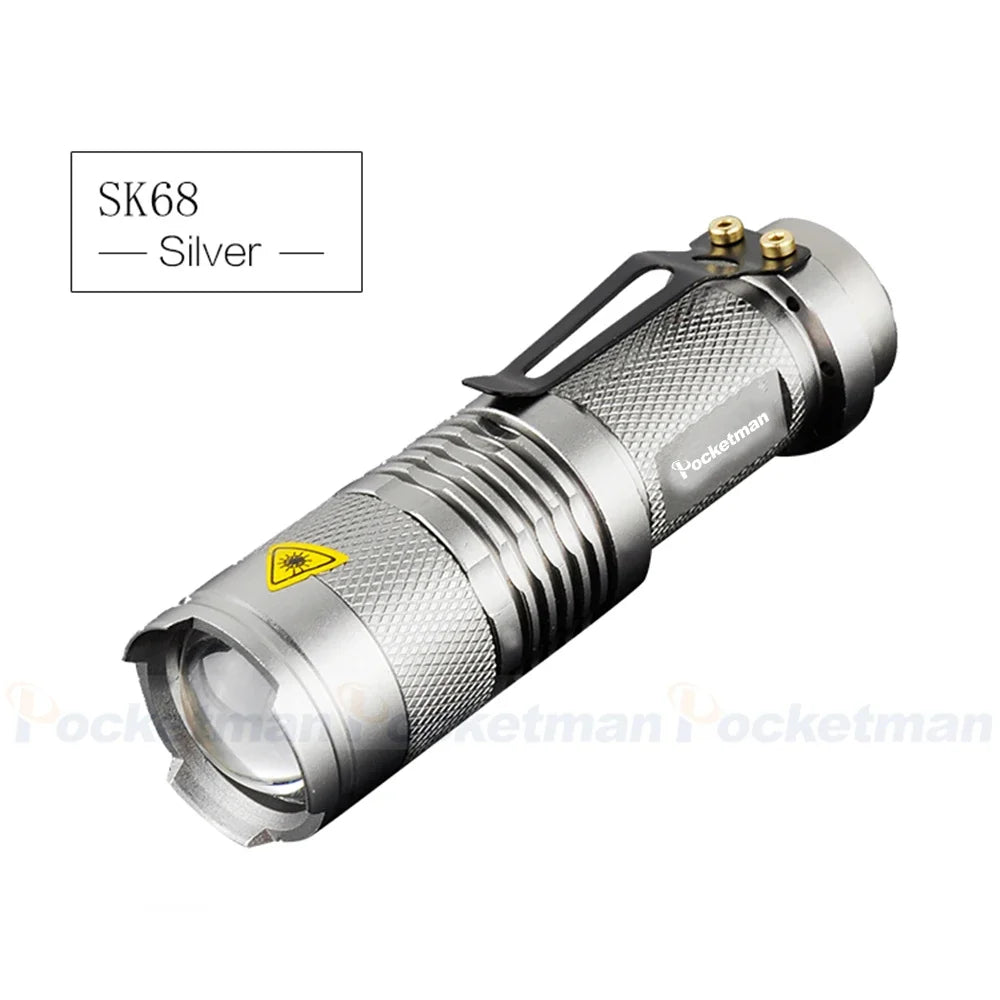 Portable Mini Q5 LED Flashlight Tactical Lamp LED Flashlight Adjustable Focus Zoomable Light for  Hiking Camping Power Outage
