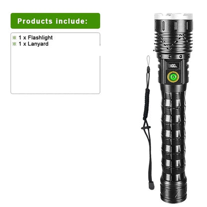 Most Powerful High Power Led flashlight 1000000LM XHP360 Rechargeable Led Flashlight Zoom Outdoor Tactical Lantern Hunting Torch