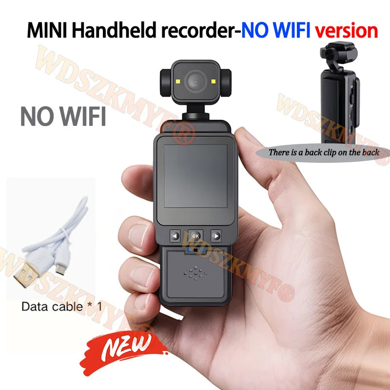 1080P Handheld Sports Pocket Camera HD Display 180° Rotatable WiFi Wireless Video Recorder Built-in Fill Light Motion Camera