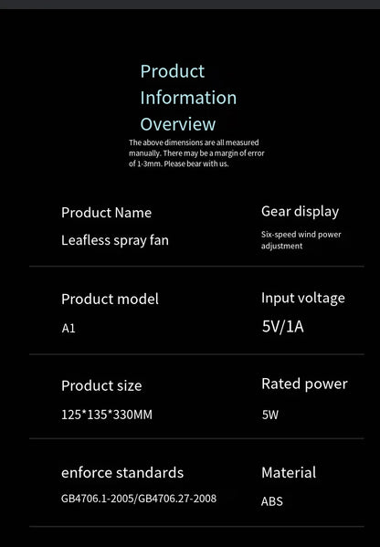 Bladeless Fan Portable Air Conditioner LED Display Desktop Bladeless Cooler Cooling Fans Tower Air Cooler for Office Bedroom