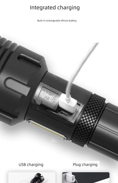 P90 Power Torch Rechargeable Outdoor Long-Range Xenon Lamp Zoom High-Power Spotlight Super Bright Probe Xenon Lamp