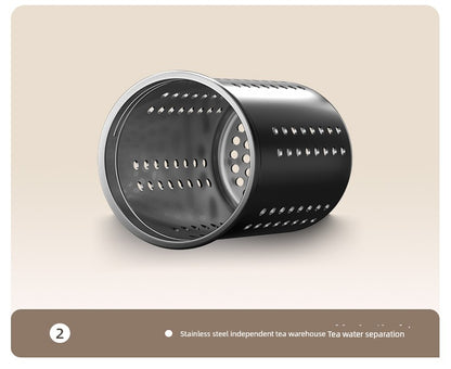 Vacuum Cup 2024 New Arrival Tea Water Separation Good-looking Tea Cup Men's Outdoor Tea Portable Quickly Open Stainless Steel Water Cup