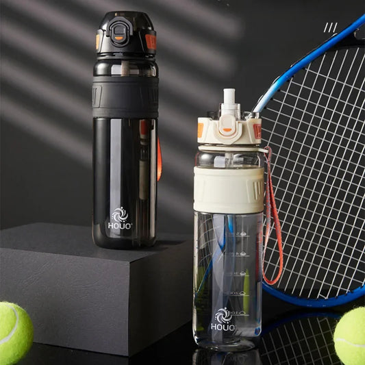 1000ml Sports Water Bottle Large Capacity Plastic Straw Water Cup High Value Outdoor Camping Drinking Tools