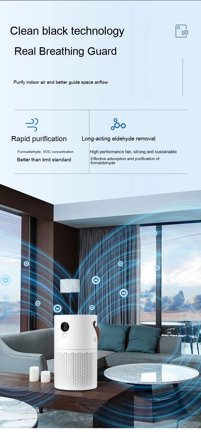 ZaiXiao AP01 Negative Ion Air Purifier Odor Deodorizer Remove Dust Smoke Removal Formaldehyde Air Filter USB Mute