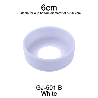 6cm 15 Colour Threaded Soft Silicone Cup Bottom Cover Wear Resistant Ring Sleeve Sheath Anti Slip Good Toughness