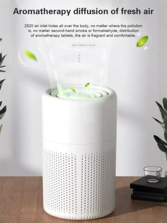 Air Purifiers Home Remove Smoke Odor Formaldehy Air Cleaner HEPA Filter PM 2.5 Air Freshener for Car Bedroom Small Air Purifier