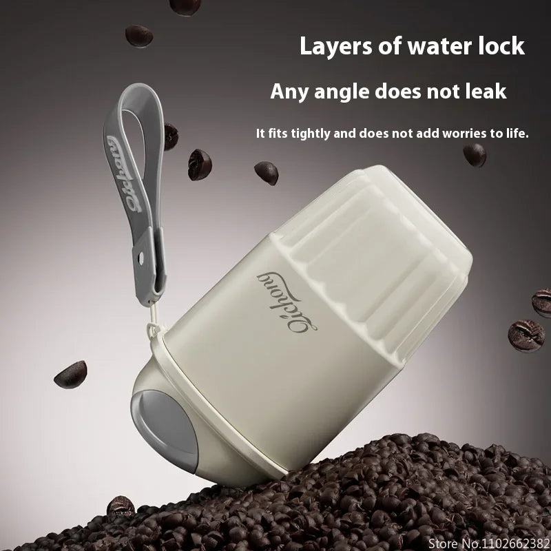 410ml Ceramic Liner Thermos Coffee Cup Double Wall Stainless Steel Vacuum Insulated Thermos For Coffee Thermal Mug Tumbler Gift