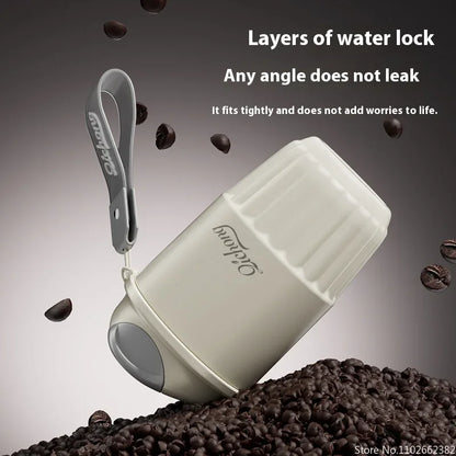 410ml Ceramic Liner Thermos Coffee Cup Double Wall Stainless Steel Vacuum Insulated Thermos For Coffee Thermal Mug Tumbler Gift