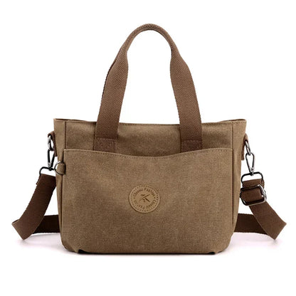 2025 NEW Top-Handle Bag For Women Shoulder CrossBody Bag Vintage Canvas Ladies Tote Messenger Bag Small Female Travel Handbag